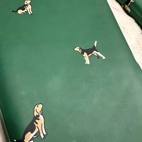 Vintage Green J. Crew Rubber Rain Boots with Beagles - Picture 3 of 4